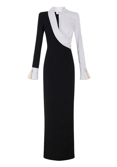 Abito Elisabetta Franchi donna ABR0557E2222 Nero Bianco ELISABETTA FRANCHI | Abito | ABR0557E2222